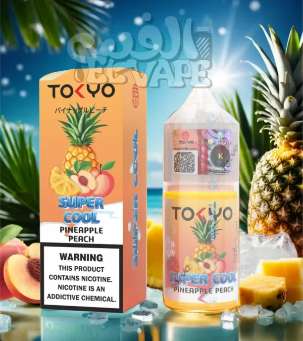 ليكويد Tokyo Pineapple Peach – طعم أناناس وخوخ ساقع