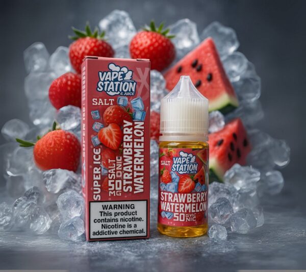 نكهة Vape Station Strawberry Watermelonبطعم فاكهي منعش