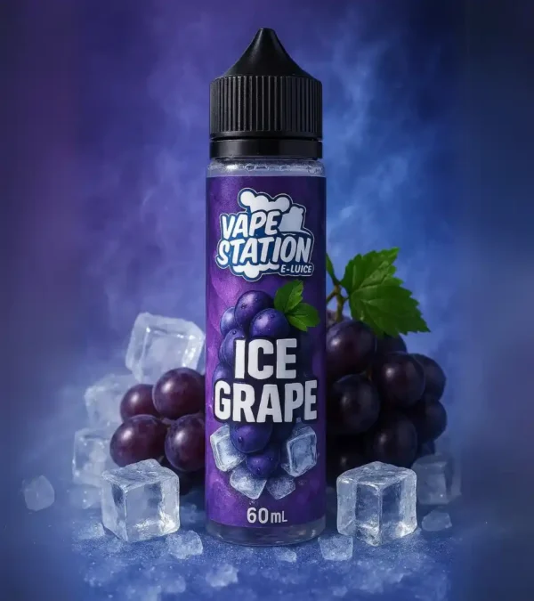 ليكود Vape Station Ice Grape – عنب مثلج منعش 60 مل