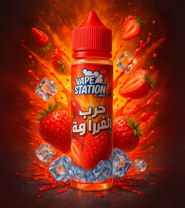 ليكود Vape Station Strawberry – نكهة فراولة سكري 60 مل