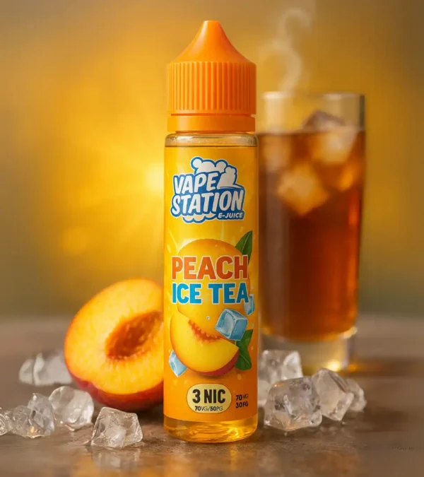 ليكود Vape Station Peach Ice Tea – شاي خوخ بارد 60 مل