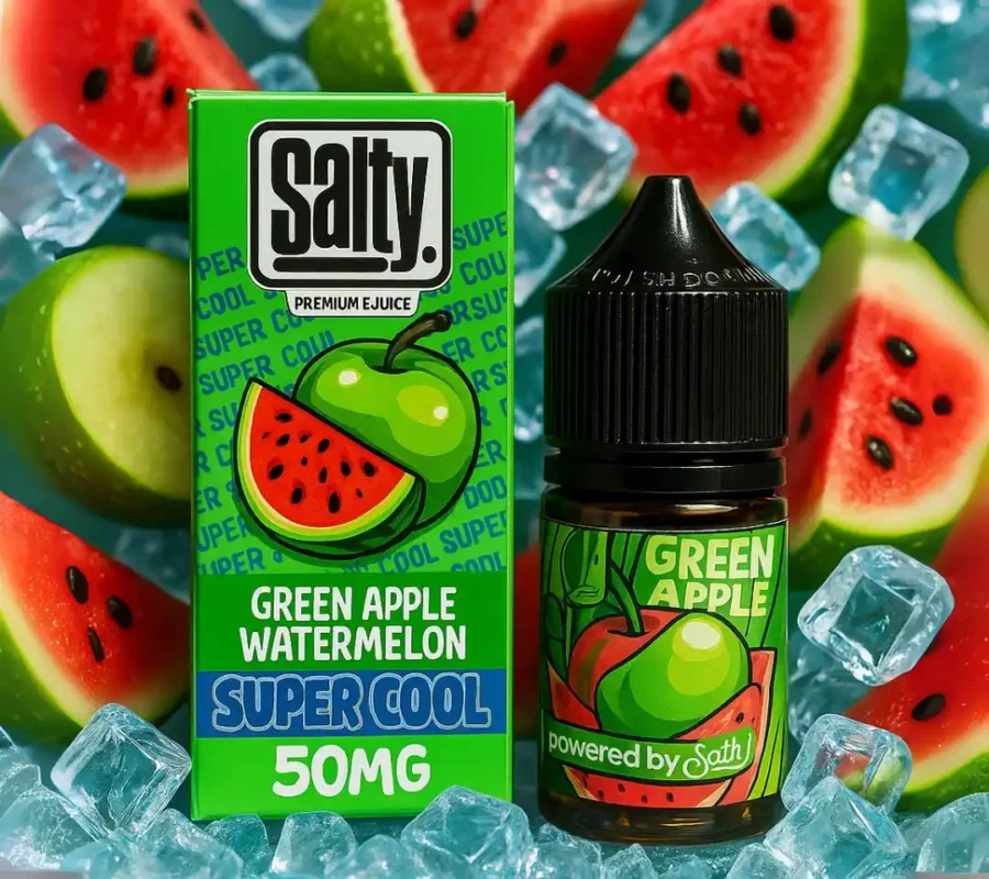 Salty Super Cool Green Apple Watermelon – نكهة تفاح أخضر وبطيخ ليكود سولت بتبريد منعش