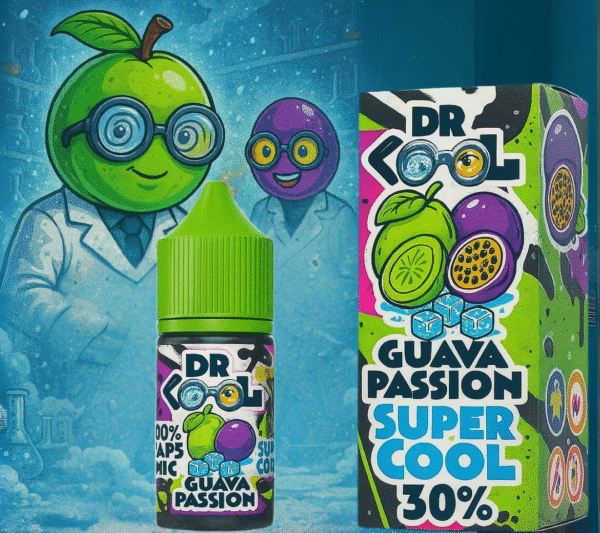dr cool guava passion Super Cool – نكهة جوافة وباشن فروت ليكود سولت مع تبريد استوائي منعش