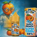 dr cool juicy peach Super Cool – نكهة خوخ عصيري ليكود سولت مع تبريد سوبر كول منعش