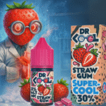 dr cool straw gum Super Cool – نكهة علكة فراولة ليكود سولت بتبريد قوي ومنعش