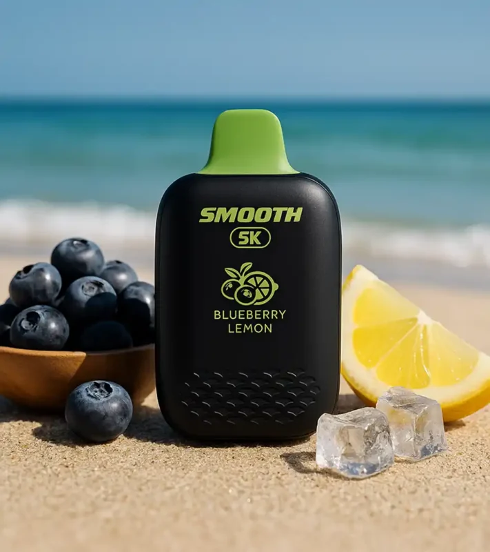 ديسبوسيبل Smooth 5K Blueberry Lemon مع 5000 نفس بطعم التوت الأزرق والليمون المنعش