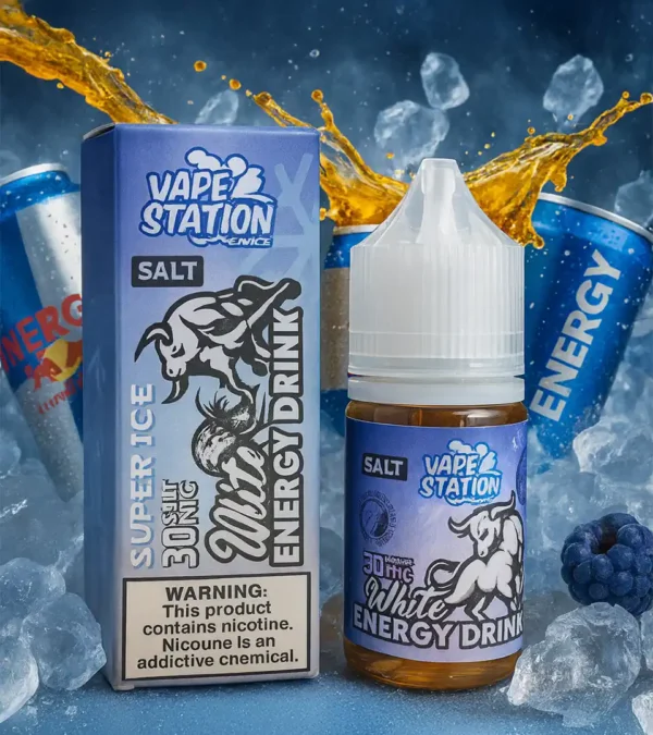 ليكويد Vape Station Super Cool مشروب طاقة أبيض