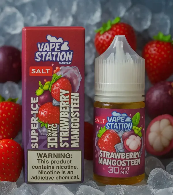 ليكويد Vape Station Super Cool بطعم فراولة ومانغوستين