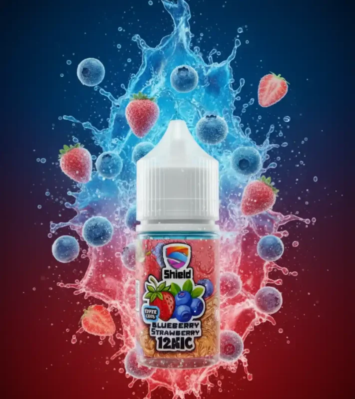 ليكود Shild Blueberry Strawberry Super Cool توت أزرق فراولة سوبر كول نيكوتين 9 و12 – طعم فريش ومنعش