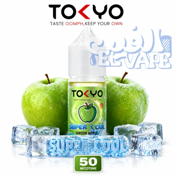 سولت نك توكيو سوبر كول تفاح اخضر 50 ملجم - Tokyo Super Cool Green Apple 50mg.