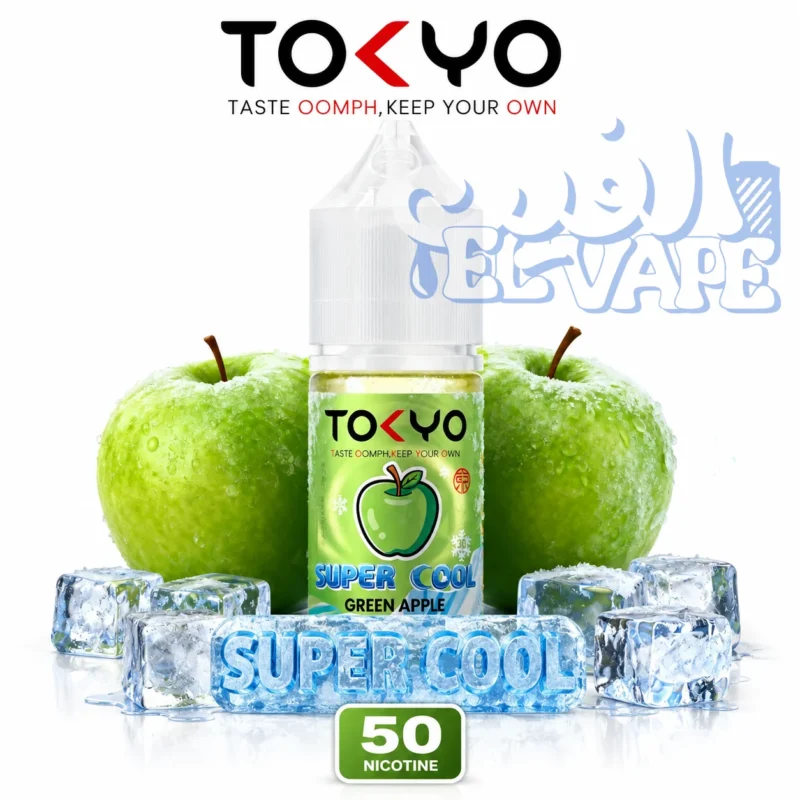 سولت نك توكيو سوبر كول تفاح اخضر 50 ملجم - Tokyo Super Cool Green Apple 50mg.
